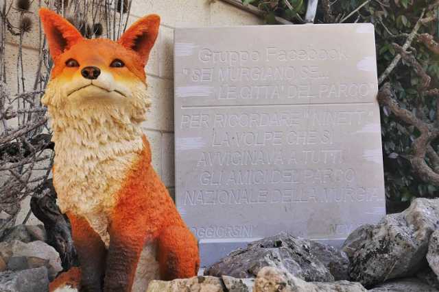 Una statua in onore di "Ninett": la volpe che � stata amata da tutta Poggiorsini